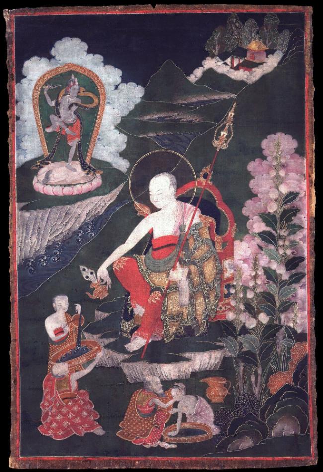 Arhat Nagasena; Tibet; 18th century; pigments on cloth; Rubin Museum of Art; C2002.43.1 (HAR 65…