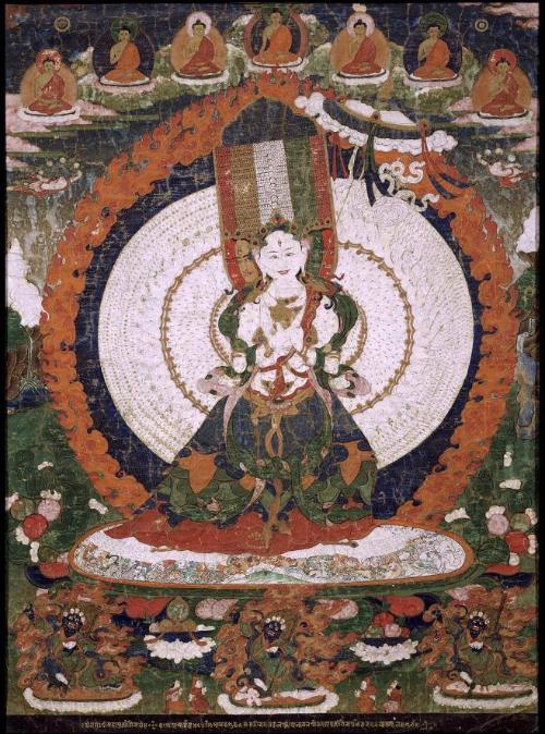 Sitatapatra; Tibet; dated 1864; pigments on cloth; Rubin Museum of Art, gift of Shelley & Donal…