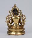 Back of Vajradhara; Tibet; 18th century; gilt copper alloy with inlays of semiprecious stones; …