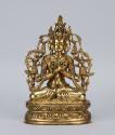 Vajradhara; Tibet; 18th century; gilt copper alloy with inlays of semiprecious stones; Rubin Mu…