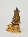 Sarvavid Vairochana; China; Qing Dynasty (1644–1911), ca. 19th century; brass alloy, gilt, gold…
