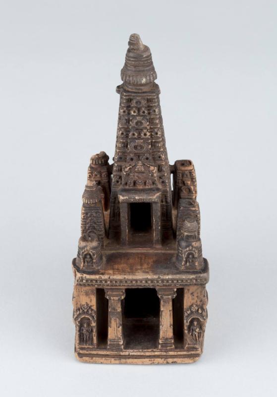 Model of the Mahabodhi Temple; Eastern India, probably Bodhgaya; ca. 11th century; stone (serpe…