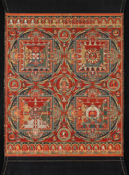 Wangguli, Akheradza, and four other Newar artists (active mid-15th century); Four Mandalas of t…