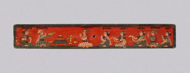 Cover of a Vaishnava Manuscript; Nepal; 18th century; distemper on wood; Rubin Museum of Art, g…