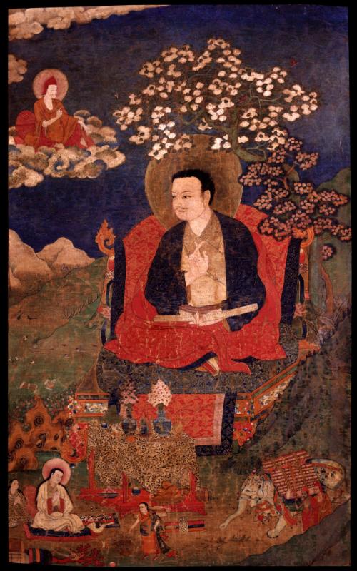 Rongzom Chokyi Zangpo (1012-1088); eastern Tibet; 18th century; mineral pigments on cloth; Rubi…