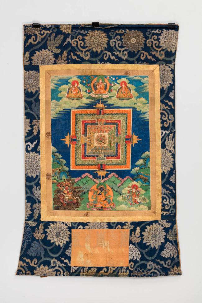Mandala of Medicine Buddha; central Tibet; 19th century; pigments on cloth; Rubin Museum of Art…