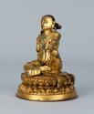 Mahasiddha Avadhutipa; Tibet; 17th-18th century; gilt copper alloy with turquoise inlay; Rubin …