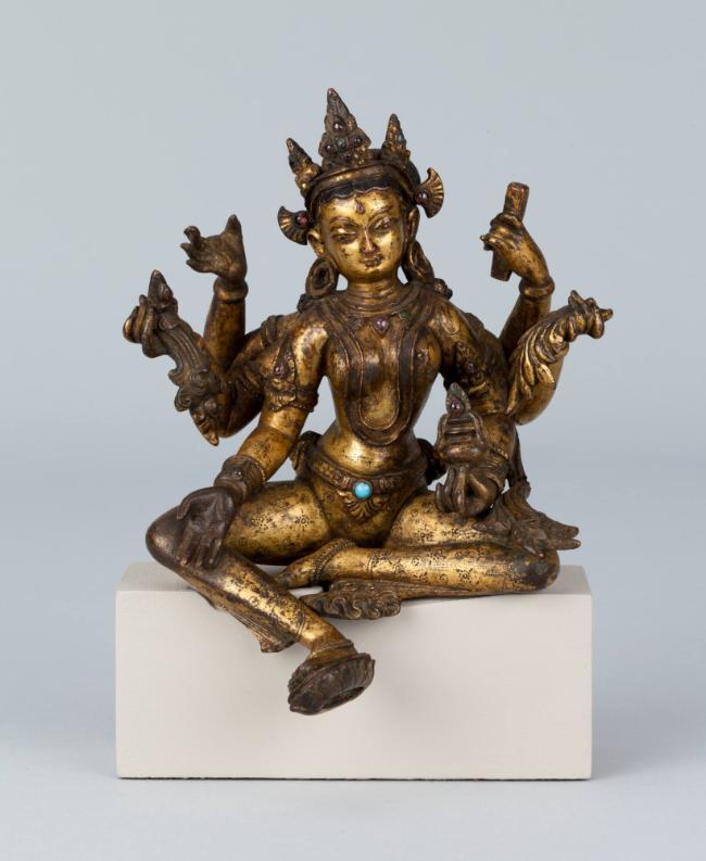 Vasudhara; Nepal; 13th century; metal; Rubin Museum of Art; C2007.23.1 (HAR 65791); photograph …