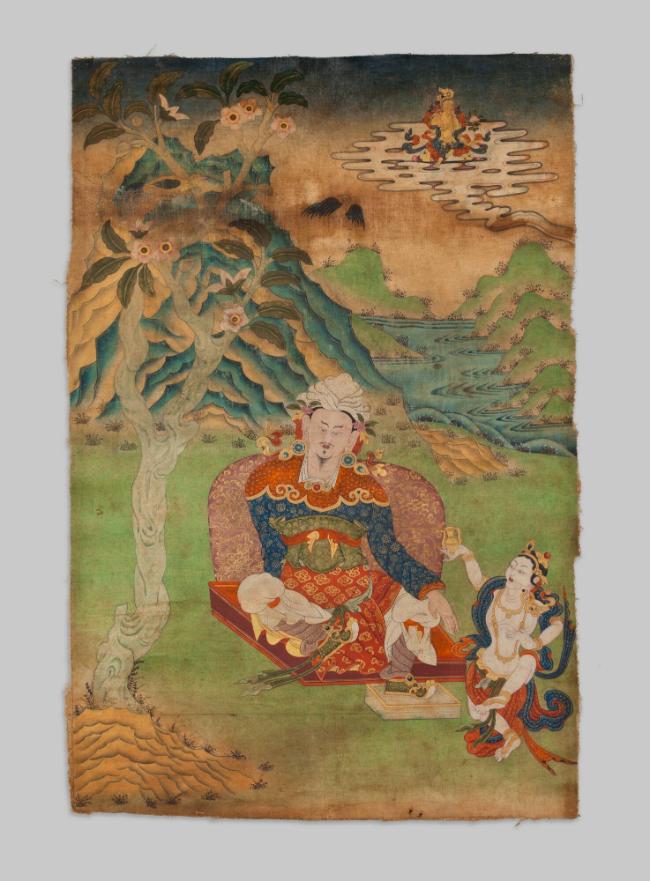 Indrabhuti, from a set of the Eight Great Adepts (Mahasiddhas); Kham Province, Eastern Tibet; 1…