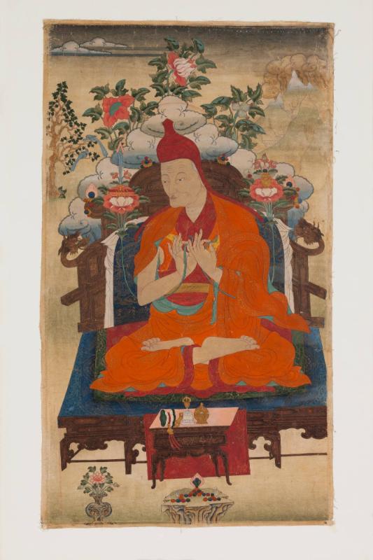 Jamgon Kongtrul Lodro Taye (1813-1899); Eastern Tibet; early 20th century; pigments on cloth; R…