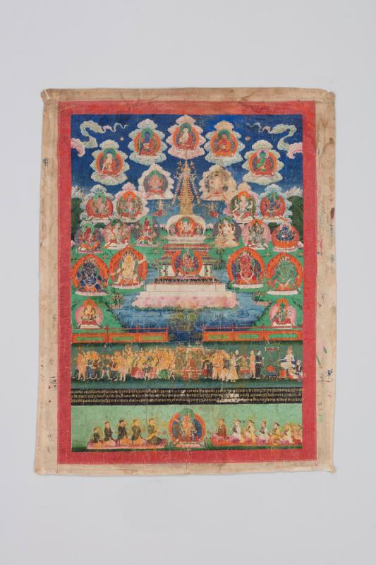 Chariot Ritual (Birmaratha Pata); Nepal; dated by inscription, 1902; pigments on cloth; Rubin M…