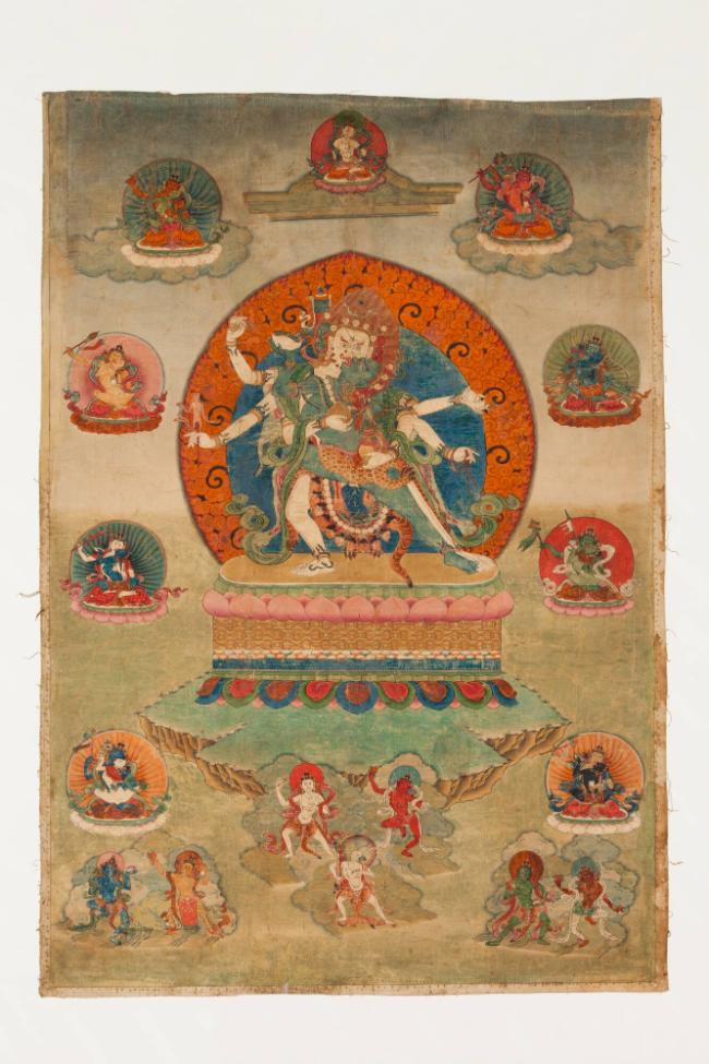 Heruka (Lama Gongdu cycle); Kham Province, Eastern Tibet; 19th century; pigments on cloth; Rubi…