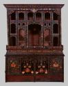 Shrine Cabinet (Chosham); Tibet; Second half of 20th century; wood, mineral pigments; Rubin Mus…