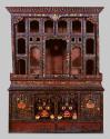 Shrine Cabinet (Chosham); Tibet; Second half of 20th century; wood, mineral pigments; Rubin Mus…