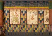 Detail of Temple Banner with Seven Symbols of Royal Power and Offerings; Tibet; 19th century; p…