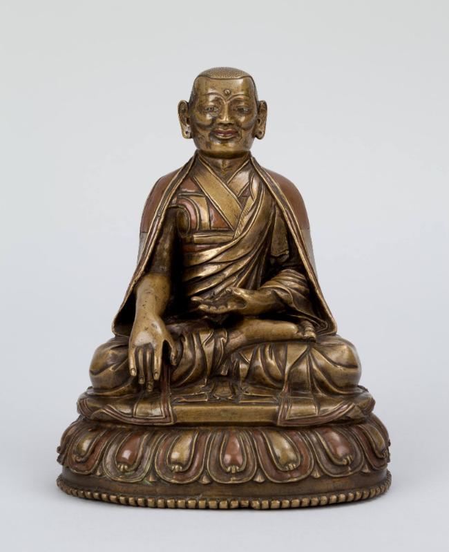 Lama Dampa Sonam Gyeltsen (1312-1375); Tibet; 16th-17th centuries; copper alloy, with silver an…