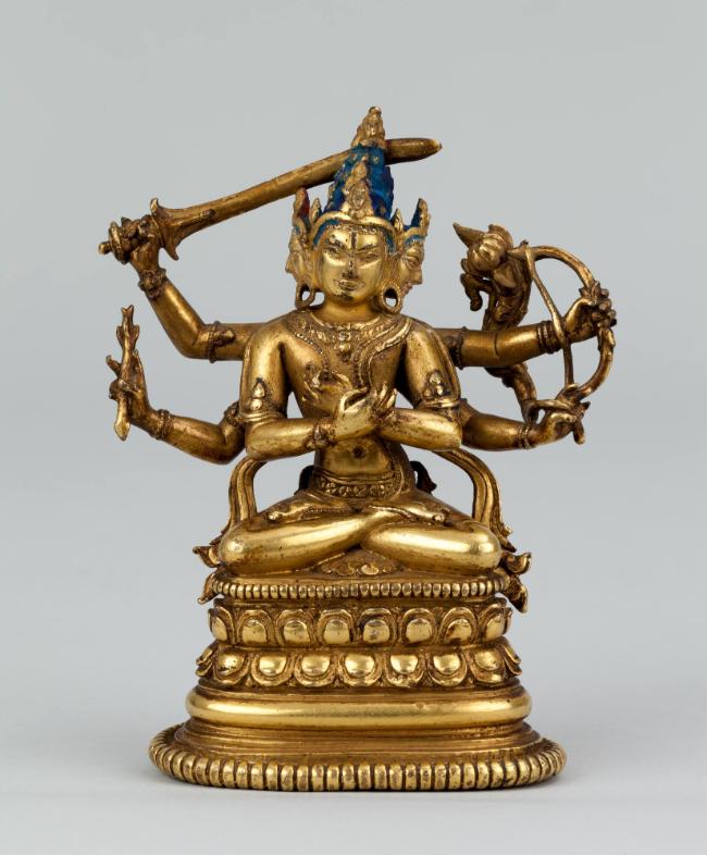 Manjuvajra; India; 12th century; gilt bronze with pigment; Rubin Museum of Art; C2007.23.2 (HAR…