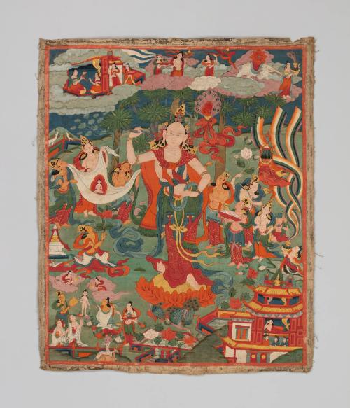 Birth of Buddha; Tibet; 19th century; pigments on cloth; Rubin Museum of Art; C2004.14.6 (HAR 6…