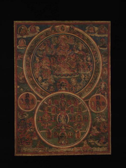 Peaceful and Wrathful Deities of the Bardo; Tibet; 18th century; pigments on cloth; Rubin Museu…
